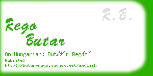 rego butar business card